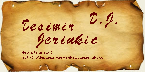Desimir Jerinkić vizit kartica